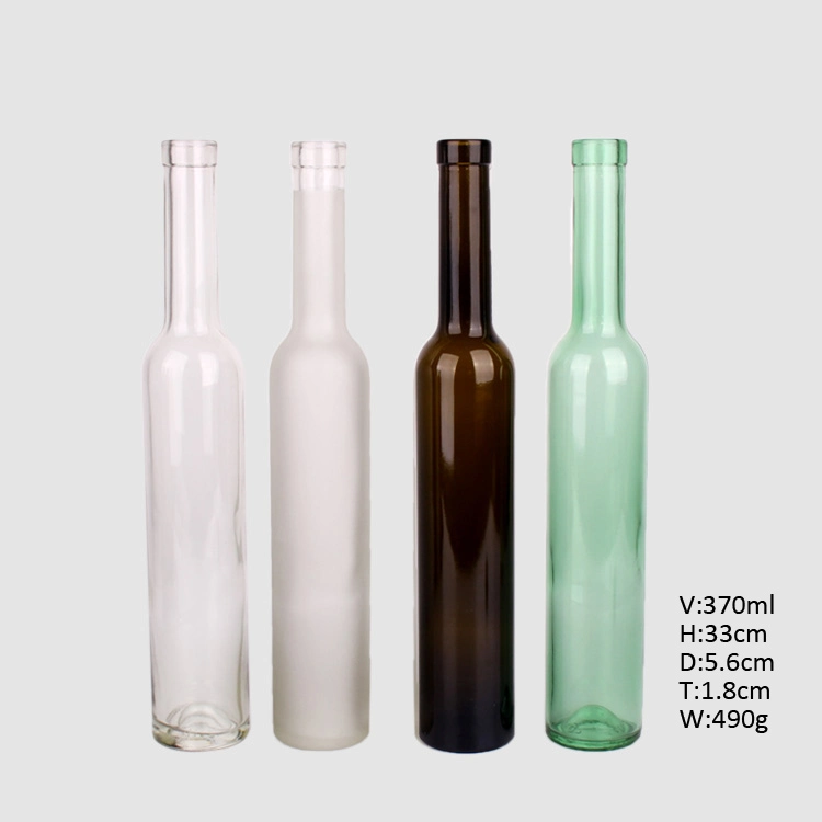 350ml Clear Frosted Amber Green Glass Ice Wine Fruit Wine Bottles