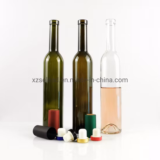 Wholesale Empty Red Ice Wine 500ml 1000ml 750ml Black Wine Bottle with Cork