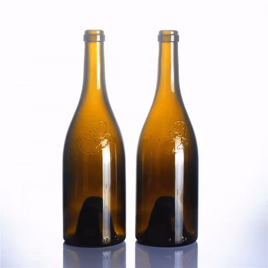 Dead Leaf Yellow Red 750ml 700ml Cork Top Premium Burgundy Wine Glass Bottle